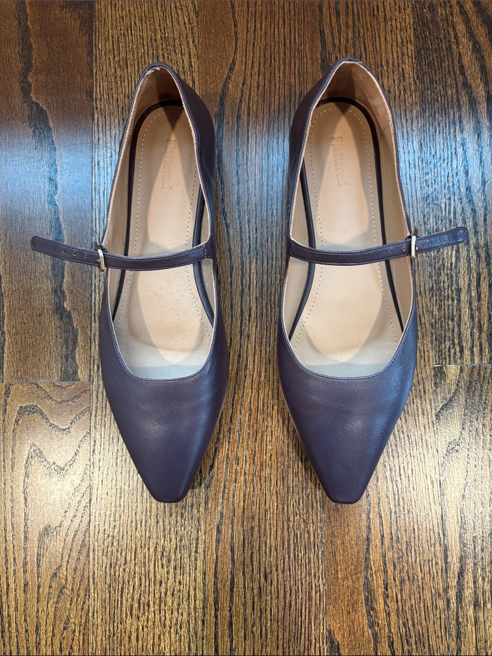 Flattered Camila Mary Jane Flats in Burgundy